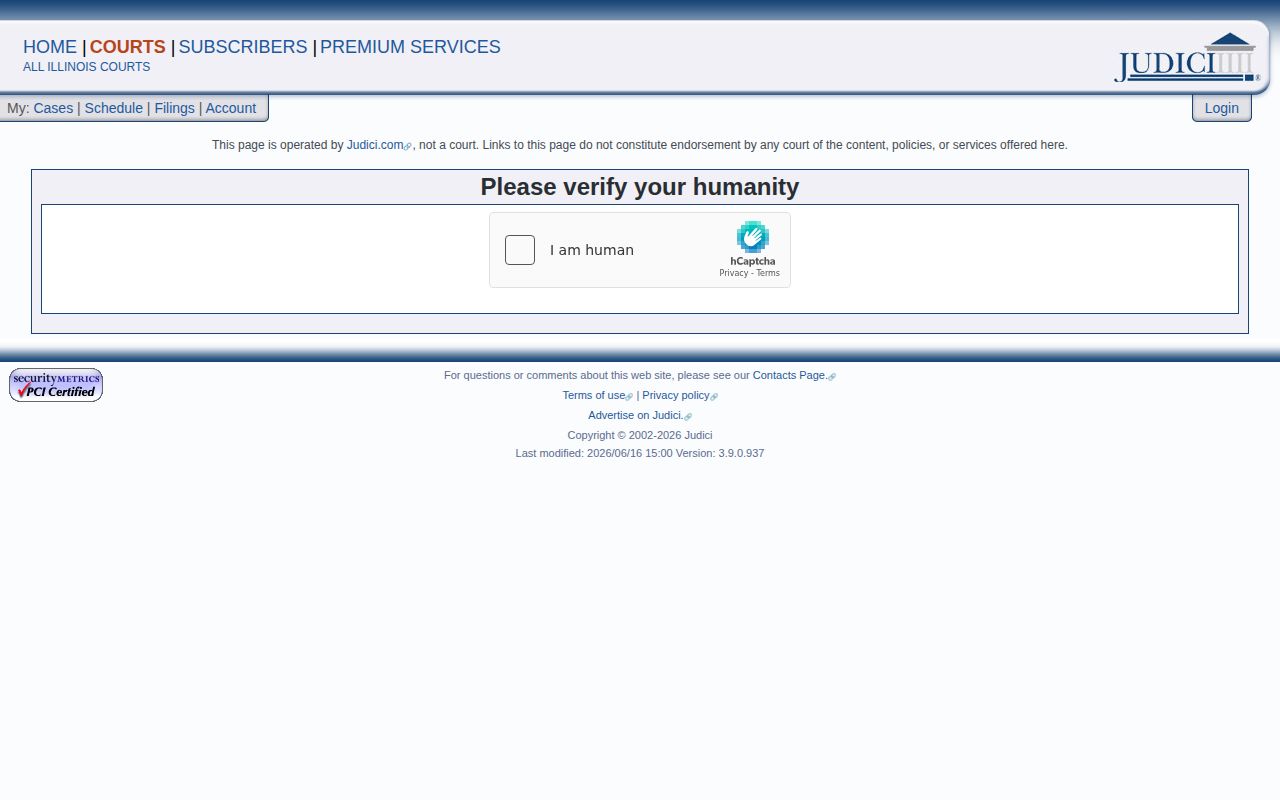 Menard County Judici case search form for court disposition records