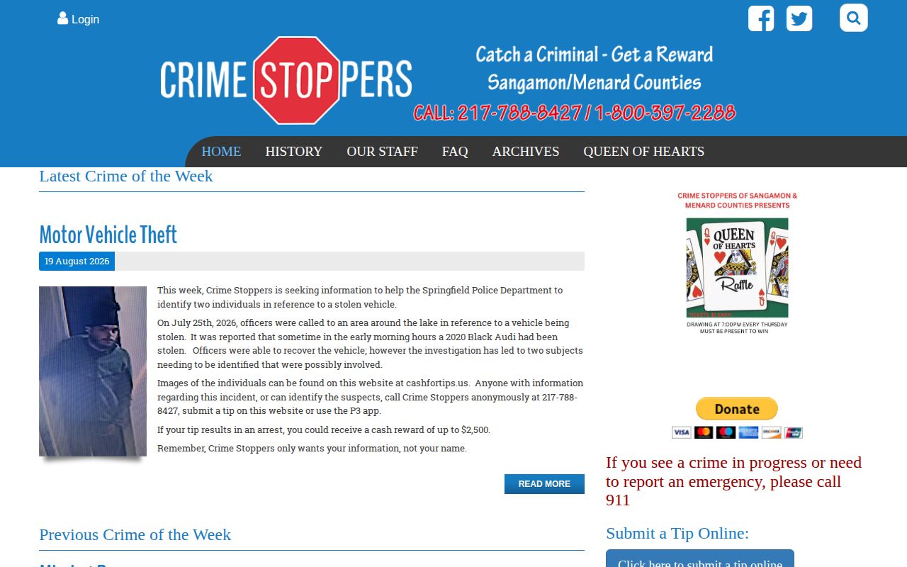 Menard County Crime Stoppers wanted-record tip source